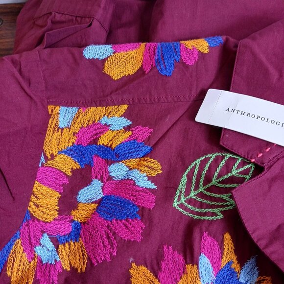 Anthropologie Maeve Embroidered Buttondown - Picture 11 of 13